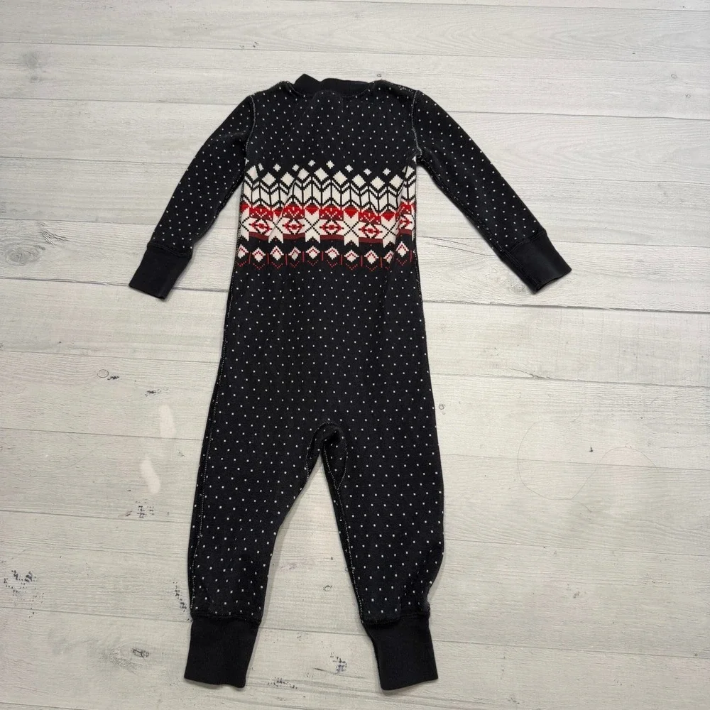 Hanna Andersson bay fair isle footless‎ pajamas one piece size 75 12-18 months